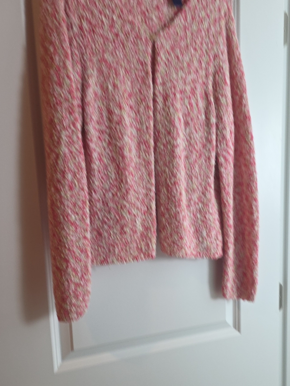 JH Collectibles Pink Multicolor V-Neck Knit Cardigan